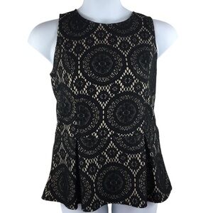 Tacera Black‎ Crochet Lace Blouse